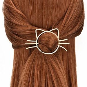 Gold Cat Hairpin